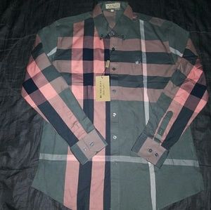 Burberry button up. Please read description